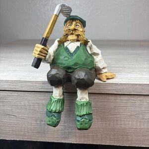 Rare David Frykman Golfer Shelf Sitter Vintage Golf Club Resin